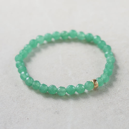 Aventurine Bracelet 6mm - 14K