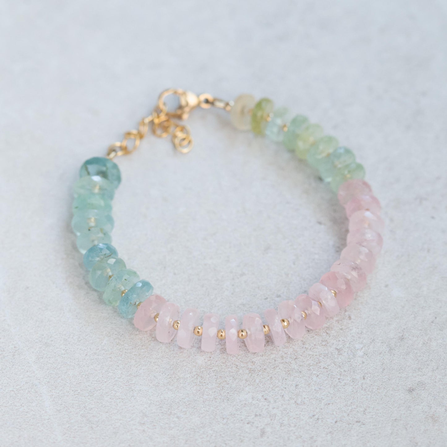 BUNDLE of 4 | AAAA+ Morganite Beryl | Morganite bracelet, [EBMP1130] high quality genuine morganite bracelet, delicate pink morganite
