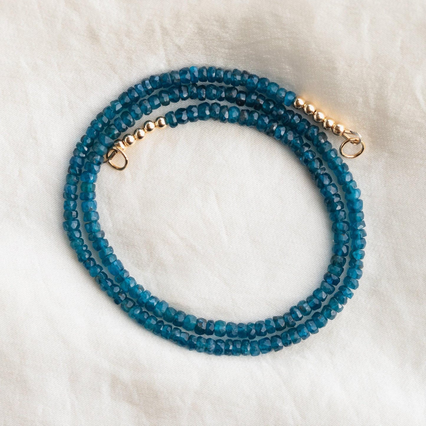 AAA Apatite Necklace, Rondelle Necklace, Rondelle Necklace, Apatite Gemstone Necklace, Beaded Necklace, Apatite Necklace, Apatite