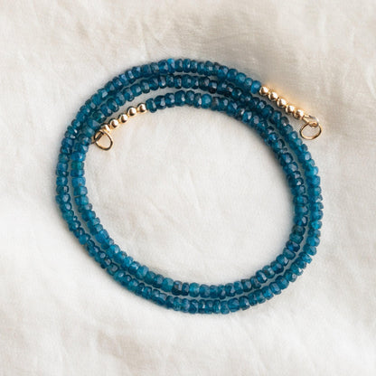 AAA Apatite Necklace, Rondelle Necklace, Rondelle Necklace, Apatite Gemstone Necklace, Beaded Necklace, Apatite Necklace, Apatite