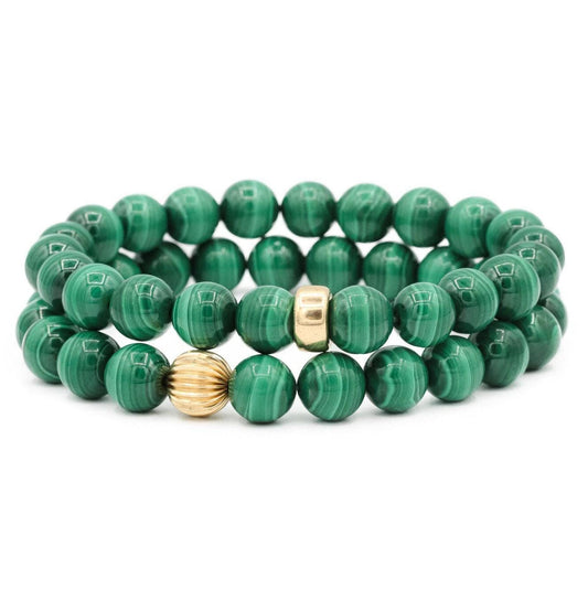 Malachite Bracelet 8mm - 14K