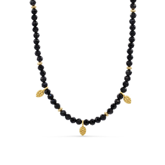 Black Tourmaline Necklace - 14K