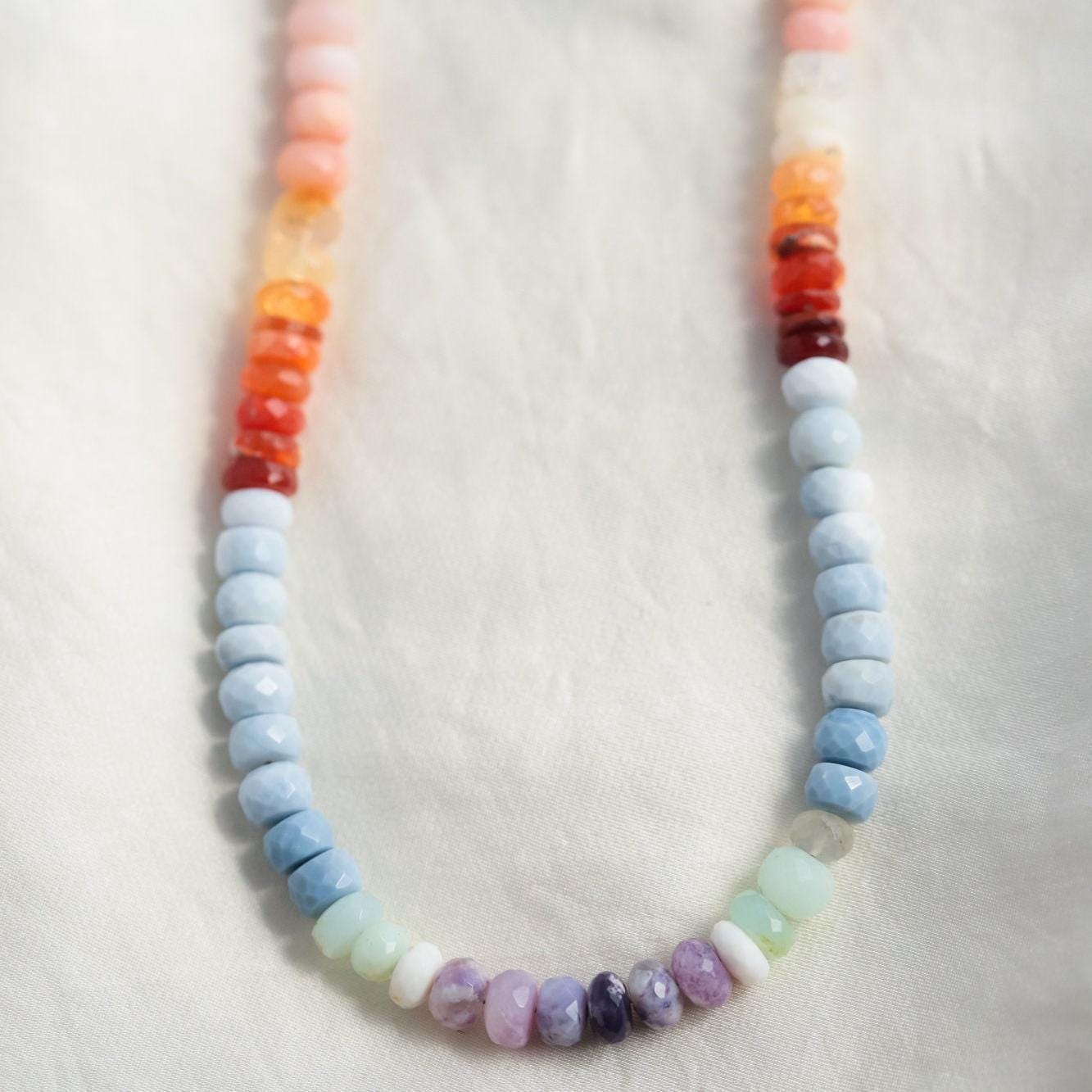 100% Genuine Multi Opal Necklace
