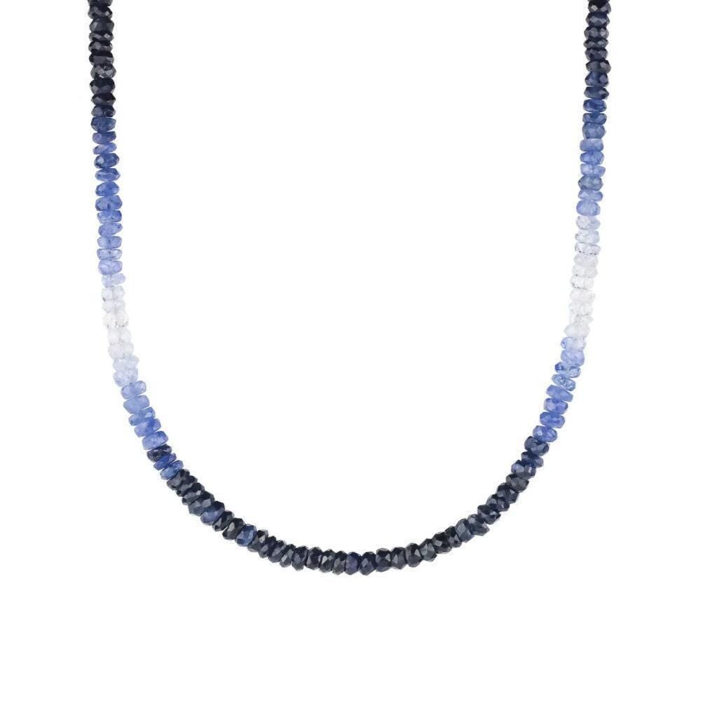 Eternal Ocean Blue Sapphire Necklace | Genuine Natural Sapphire | 18" Gold Filled | Interchangeable Charm Necklace