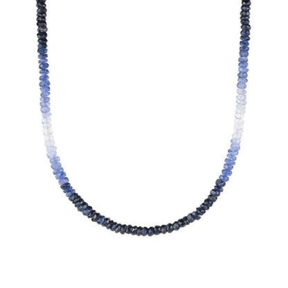 Eternal Ocean Blue Sapphire Necklace | Genuine Natural Sapphire | 18" Gold Filled | Interchangeable Charm Necklace