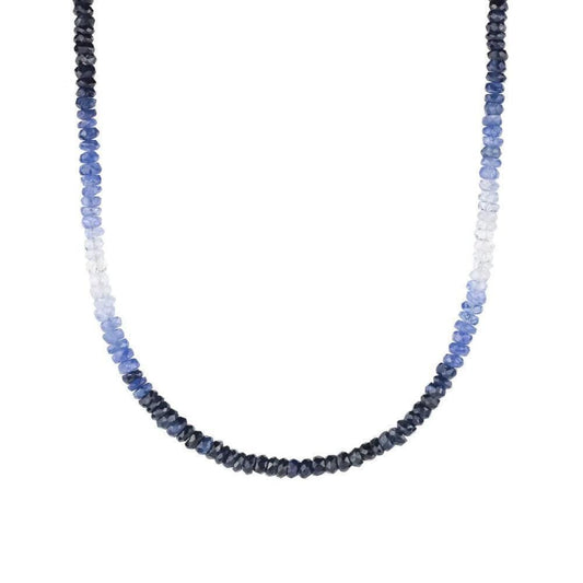Eternal Ocean Blue Sapphire Necklace | Genuine Natural Sapphire | 18" Gold Filled | Interchangeable Charm Necklace