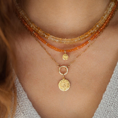 Carnelian Evil eye Necklace