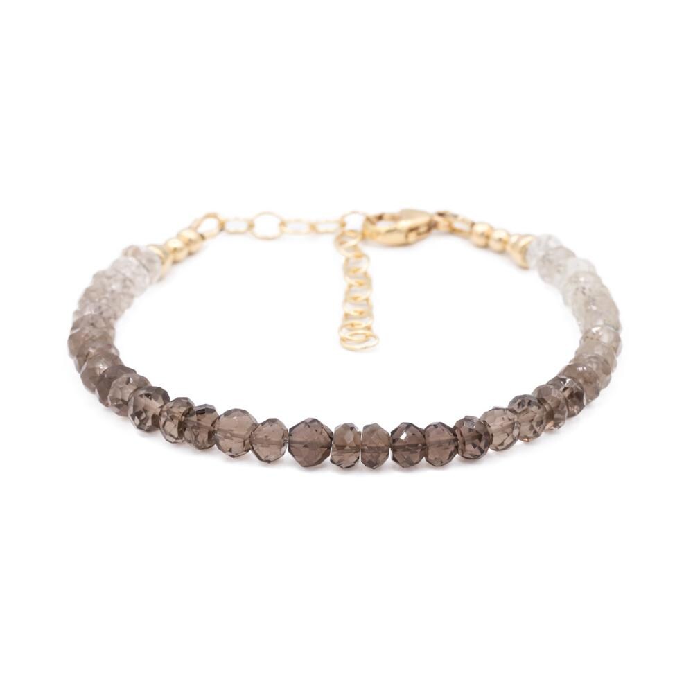 Smoky Quartz Bracelet | Dainty smoky quartz bracelet | Grounding Root Chakra [EBSP1045] | Dainty smoky quartz bracelet | smoky quartz
