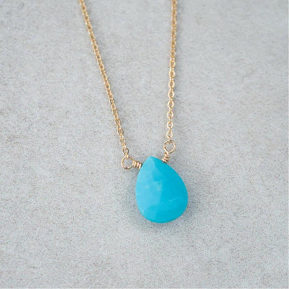 Sleeping Beauty Turquoise, [ENSP1105] Turquoise Necklace, Arizona Turquoise Jewelry, [TBD] December Birthstone | Genuine turquoise