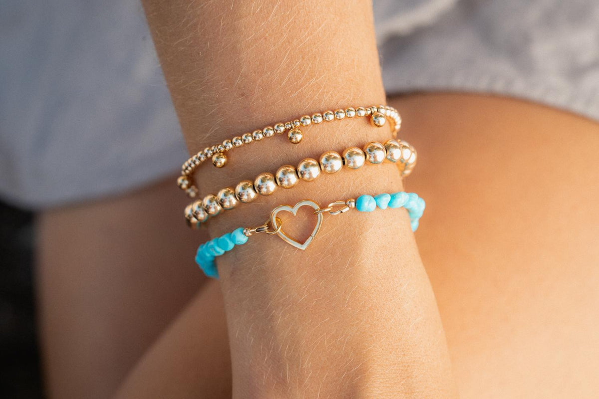Azure Link Sleeping Beauty Turquoise Bracelet Sleeping beauty Turquoise Heart Bracelet, [EBSM1297] All Natural Sleeping Beauty Turquoise