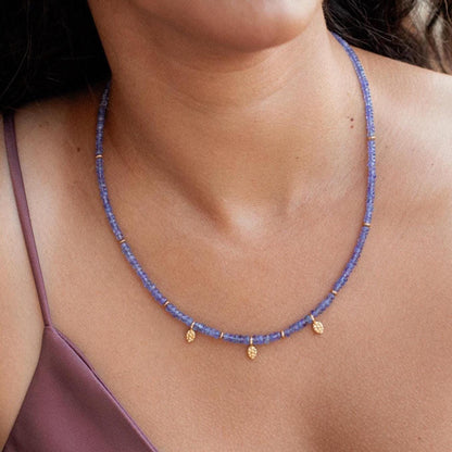 Tanzanite drop necklace