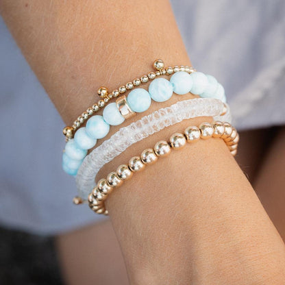 Clear Quartz Bracelet, Delicate Clear Quartz Stacking Bracelet [EBCM1608] , faceted Clear Quartz bracelets *BS *G