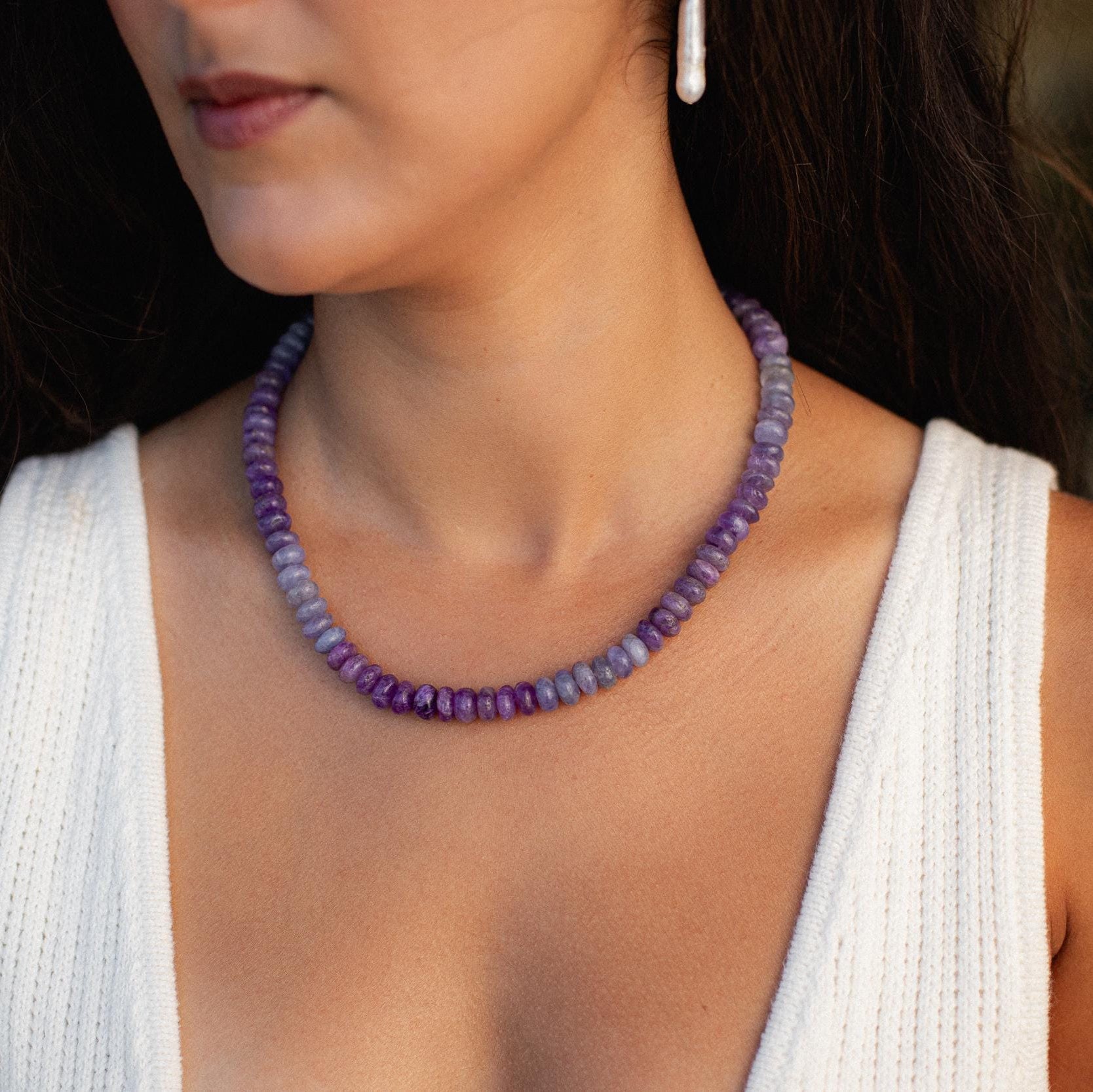 Hackmanite Necklace - 14K