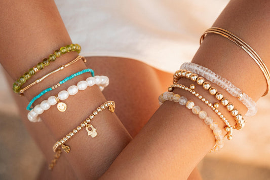 Turquoise Cube Bracelet - 14K Gold Filled