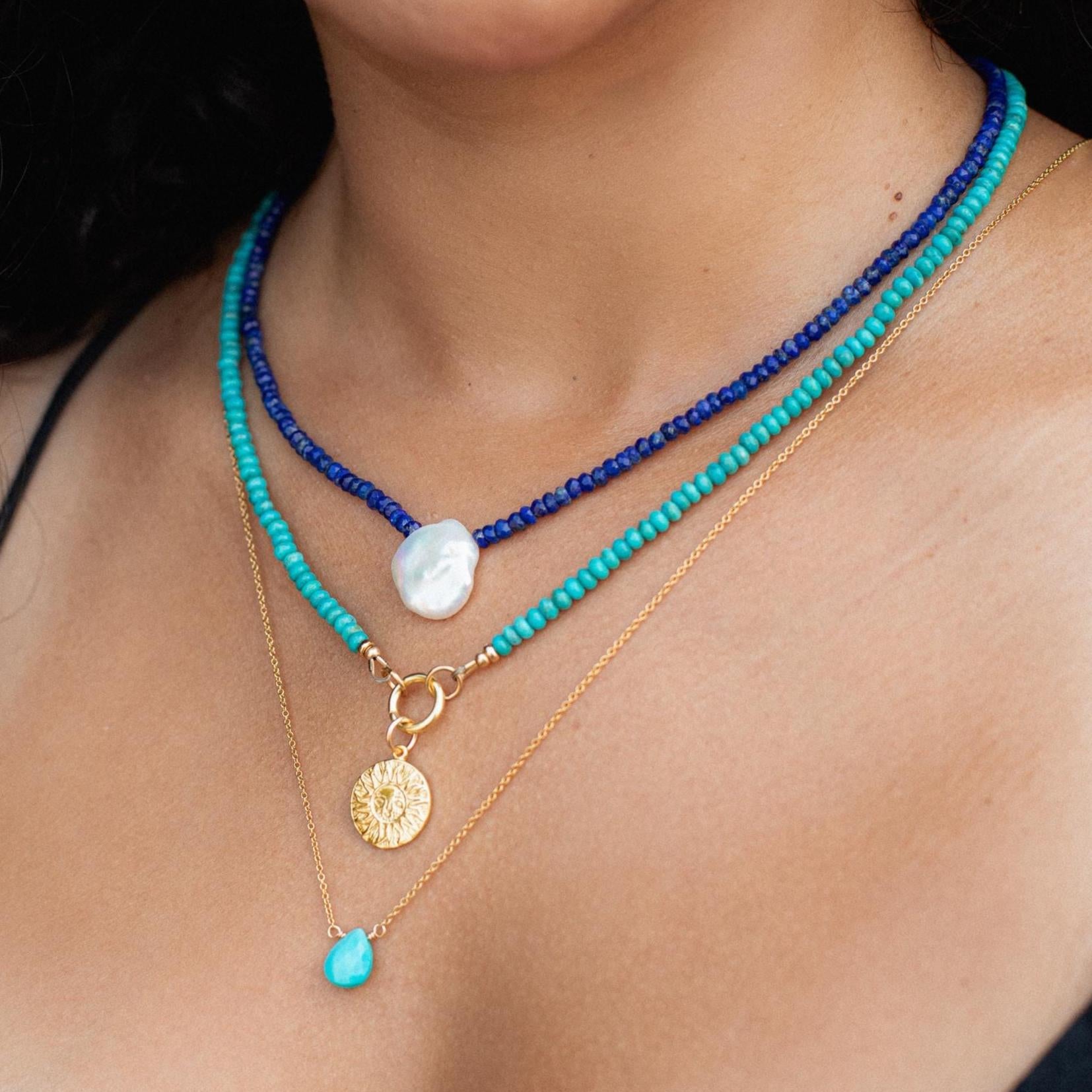 Lapis Lazuli pearl necklace