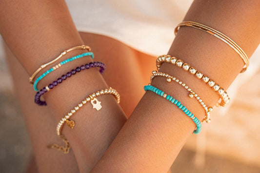 Kingman Turquoise Bracelet - 14K