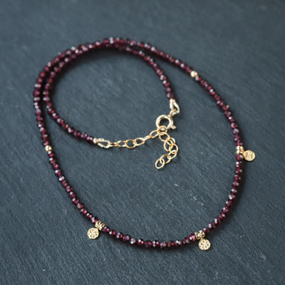 Garnet Beaded Necklace