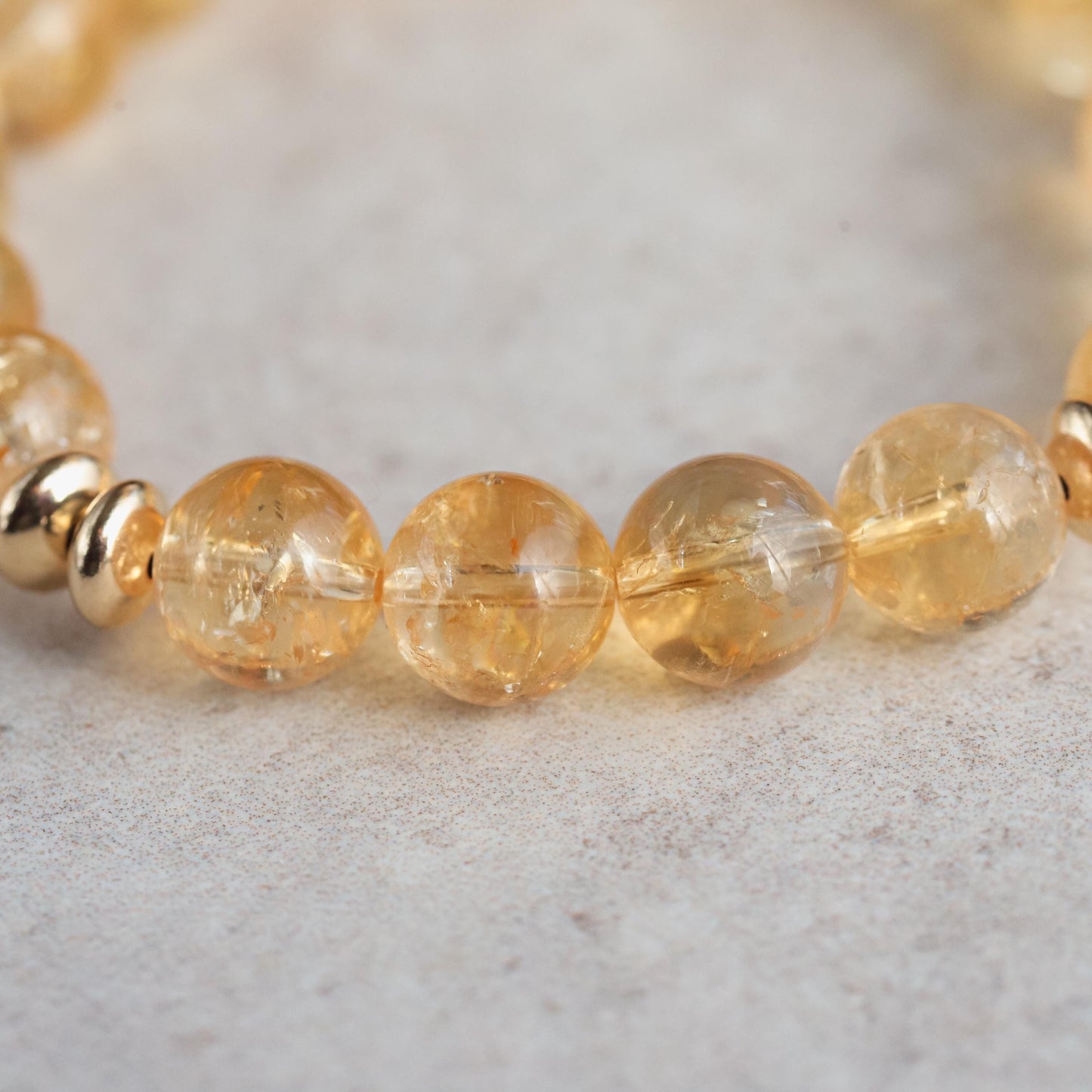 Natural CITRINE bead bracelet, UNHEATED Gemstone, citrine bracelet [EBCM1873] | No Treatment Citrine Bracelet, 10mm Bracelet #0013