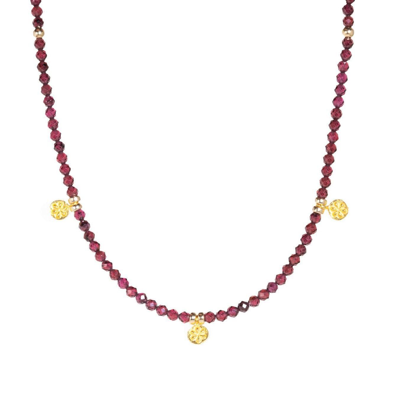 Garnet Beaded Necklace