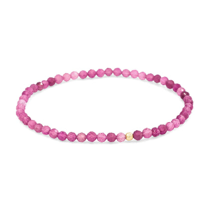 Pink Crush Pink Tourmaline Bracelet, 14K Solid Gold Bracelet [EBPM1212], Natural Pink Tourmaline, Dainty Gemstone Bracelet, Gift for Her