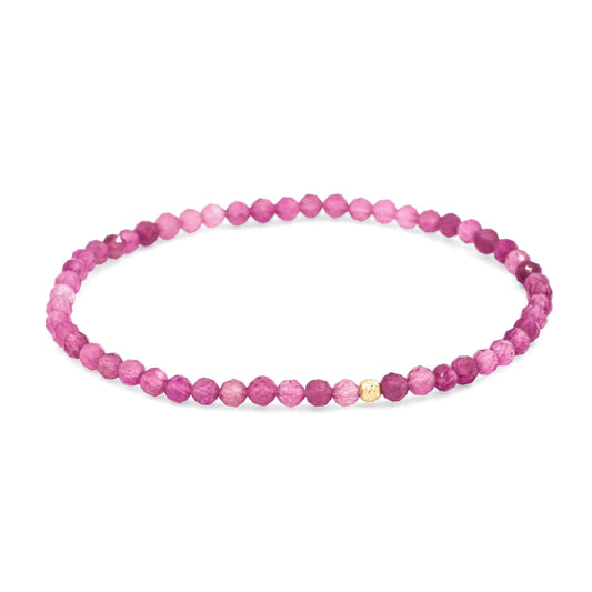 Pink Crush Pink Tourmaline Bracelet, 14K Solid Gold Bracelet [EBPM1212], Natural Pink Tourmaline, Dainty Gemstone Bracelet, Gift for Her
