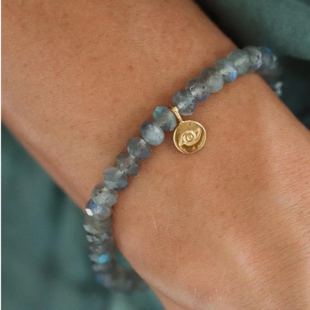 Luminous Labradorite faceted bracelet