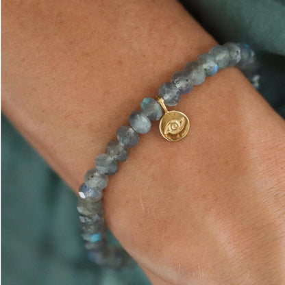 Luminous Labradorite faceted bracelet