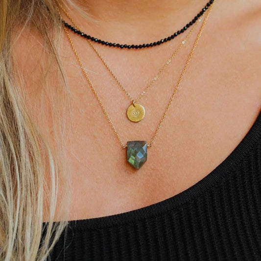 14K GOLD tourmaline | black tourmaline choker | [ENBM1923] black tourmaline necklace | black tourmaline choker | black gold jewelry