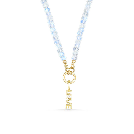 Rainbow Moonstone Love Necklace