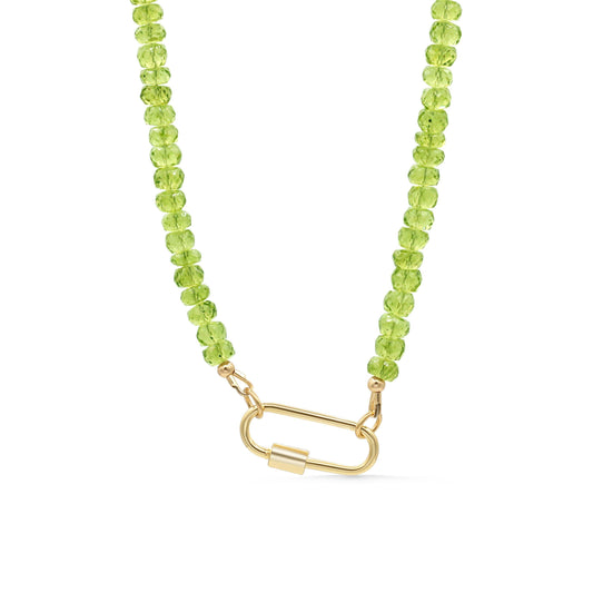 Peridot Carabiner Necklace