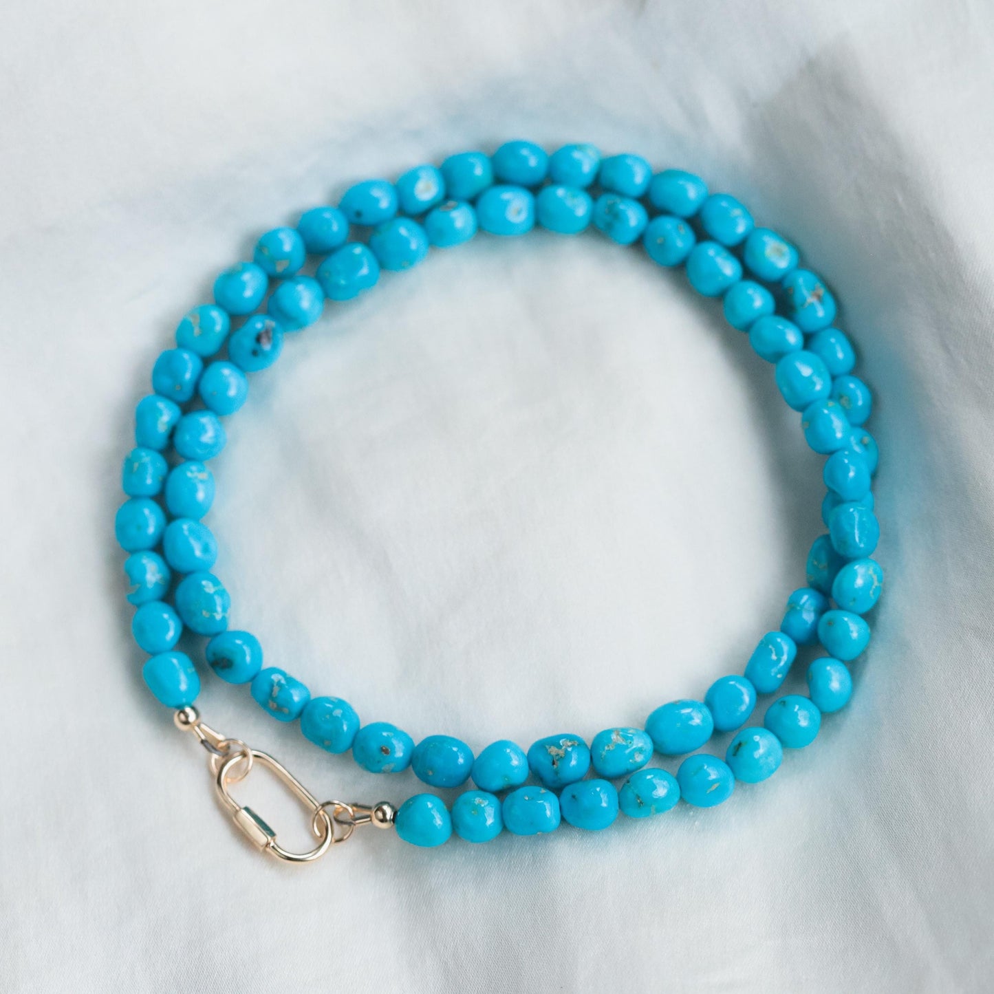 Sleeping Beauty Turquoise Necklace, Arizona Round Turquoise, [ENSM1514] Turquoise Jewelry, December | Genuine turquoise