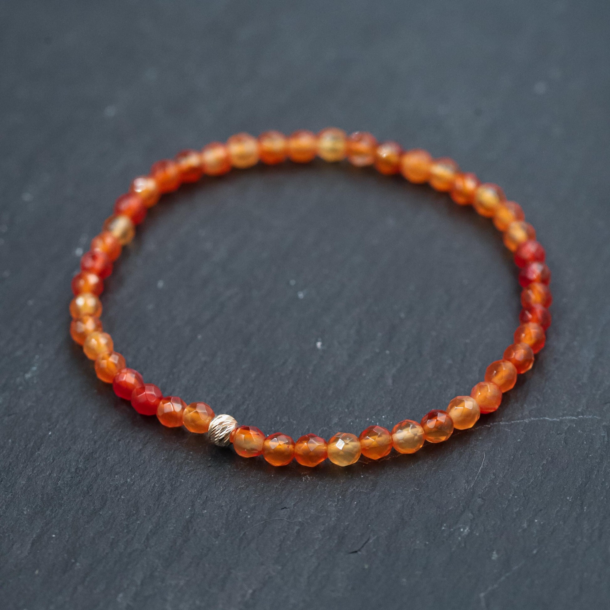 14K carnelian bracelet