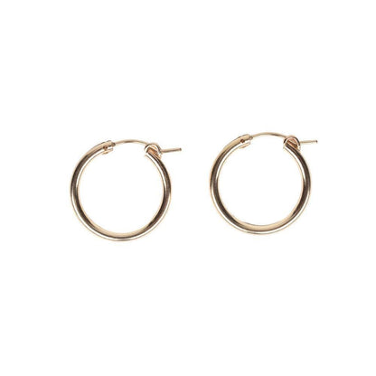 14K Gold Filled Hoops, Large Gold Hoops, Gold Hoop Earrings [EECP1092], Everyday Hoops, Hoops for Charms