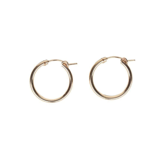 14K Gold Filled Hoops, Large Gold Hoops, Gold Hoop Earrings [EECP1092], Everyday Hoops, Hoops for Charms