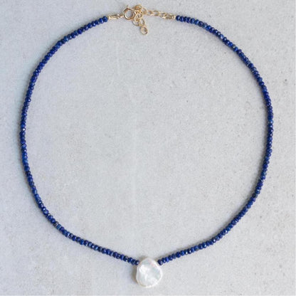Lapis Lazuli pearl necklace