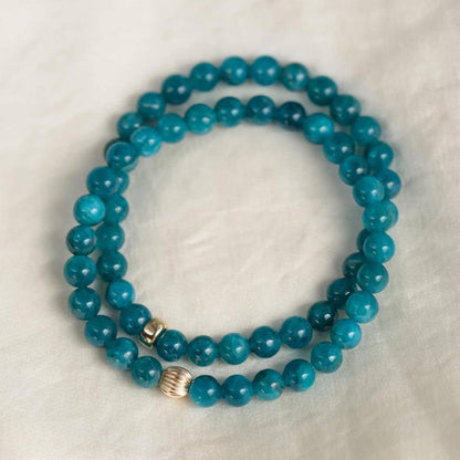 Neon Blue Apatite - 14K