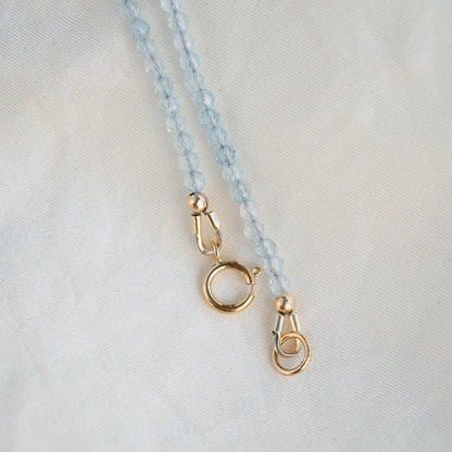 Solid 14K gold Blue Topaz | dainty blue topaz gold | November birthstone necklace | genuine blue topaz jewelry | blue topaz AAA necklace