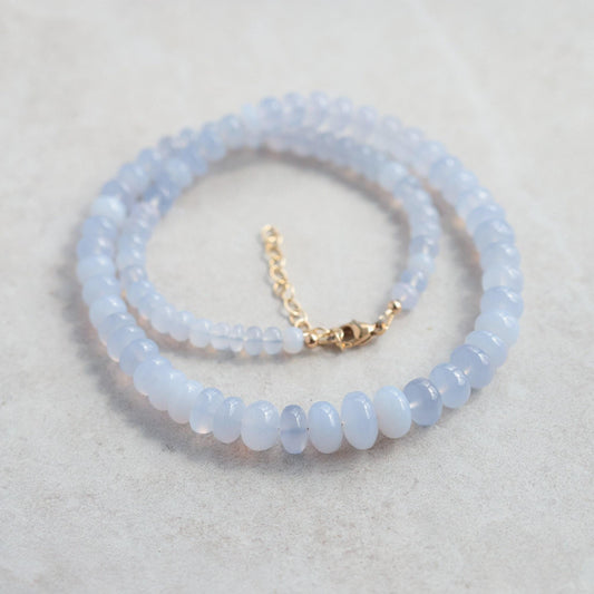 Chalcedony Necklace - 14K