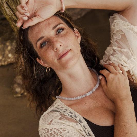 Chalcedony Necklace - 14K