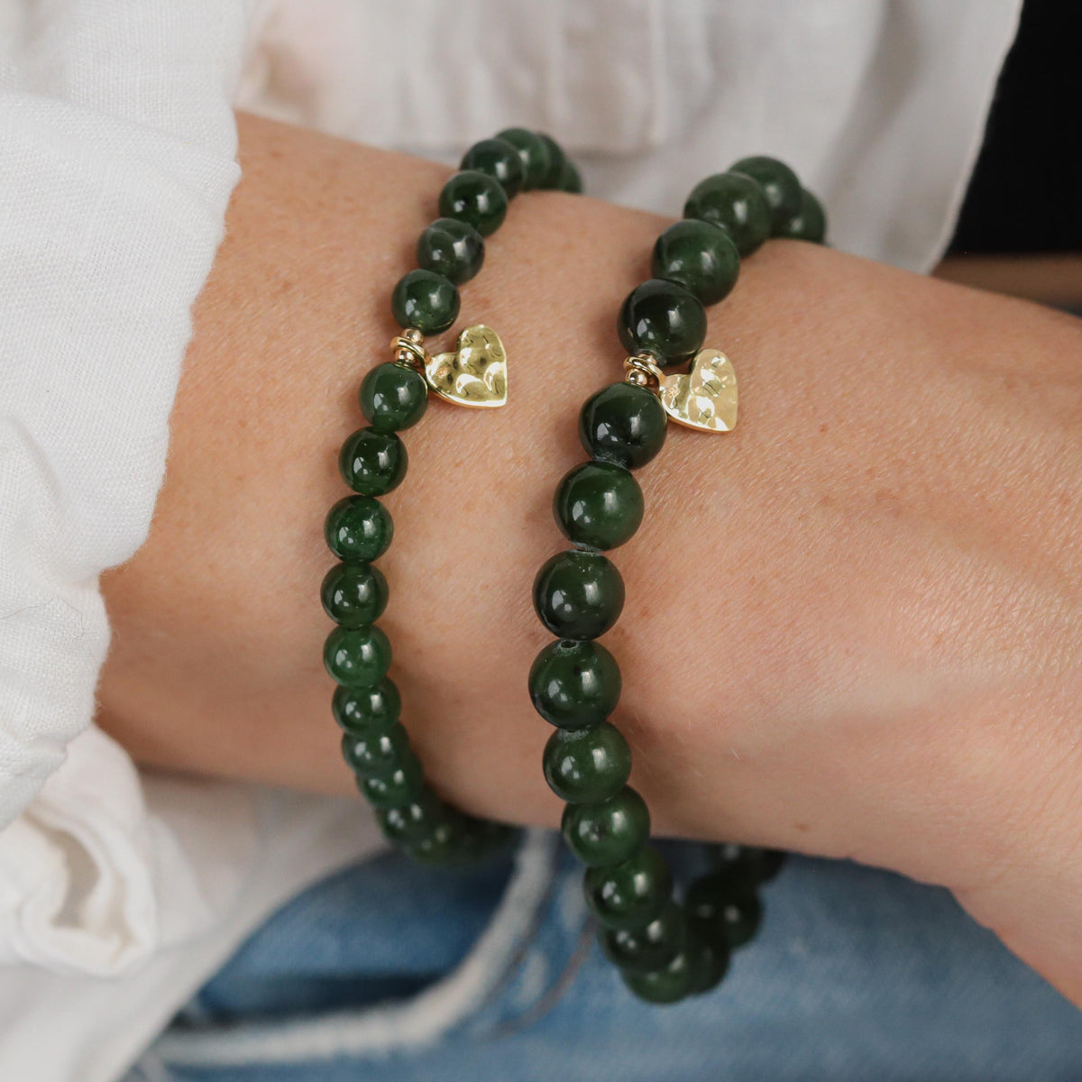 Canadian Jade bracelet | smooth round jade | real jade bracelet | [EBCM1106] natural jade | gold jade | jade bracelet | women's jade