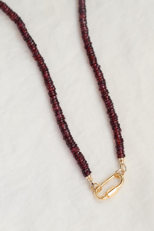 Garnet Beaded Necklace