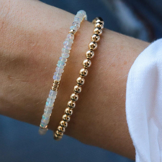 Ethiopian Welo Opal Dainty Bracelet. Flashy opal bracelet [EBEP1131]| AAA Quality Genuine Opal Delicate *bss *G