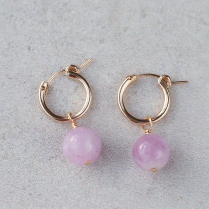 Larimar gold filled hoops, genuineLarimar agate hoop earrings, [EEBP1123] LarimarEarrings, gold hoops with Larimar