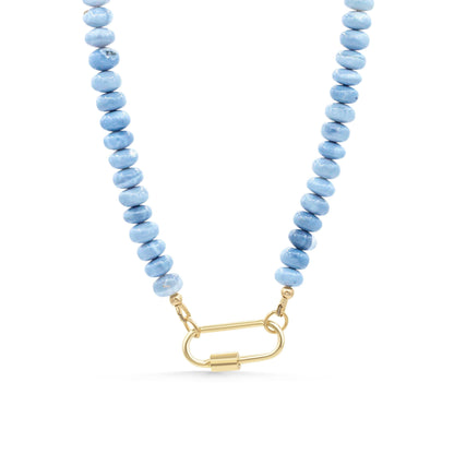 Blue Opal Carabiner Necklace