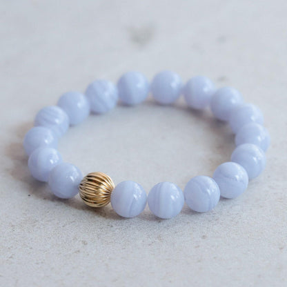 AAAA+ Blue lace agate 10mm, AAAA+ Blue Lace Agate Bracelet, [EBBM1876] AAA+ Blue Lace Agate Bracelet, Blue Lace Agate Beaded Bracelet