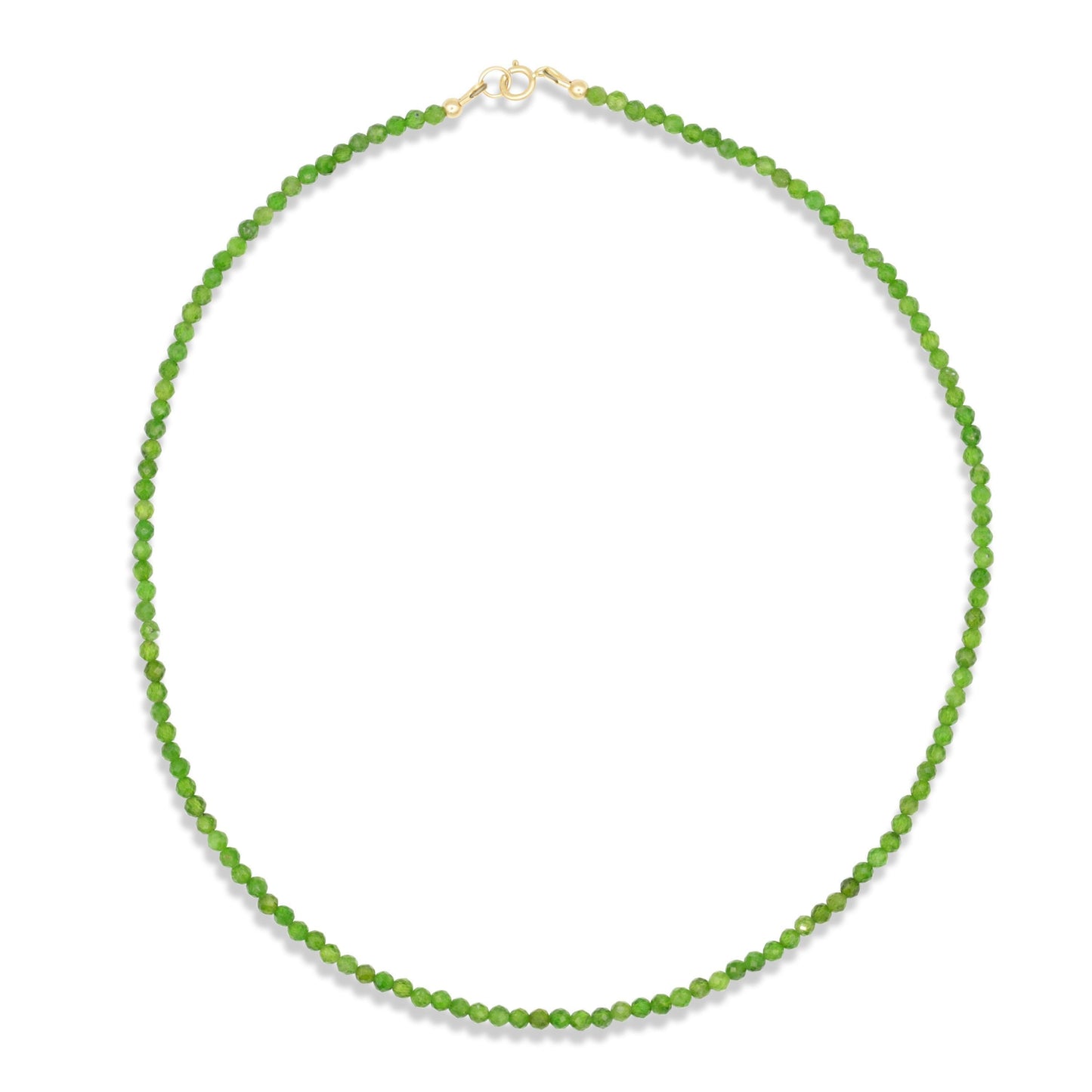 SOLID 14K GOLD Chrome diopside