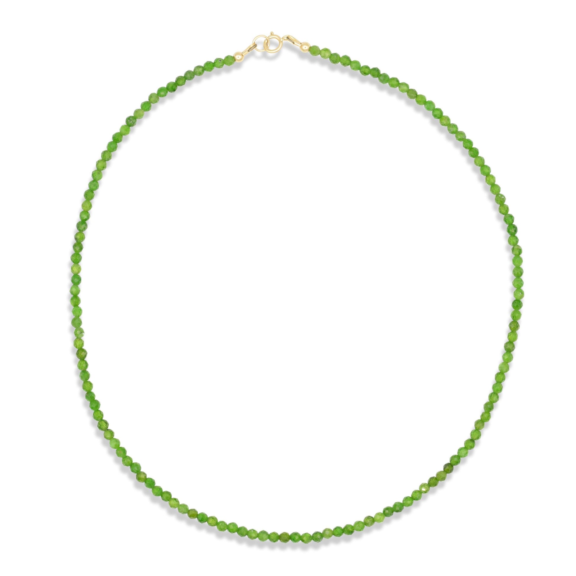 SOLID 14K GOLD Chrome diopside