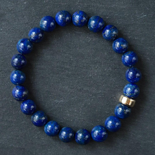 Lapis Lazuli 8mm - 14K