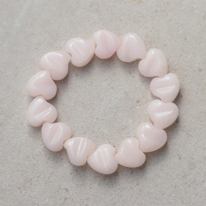Heart Shaped Pink Mango Calcite Bracelet