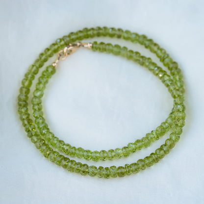 Peridot Necklace -14K